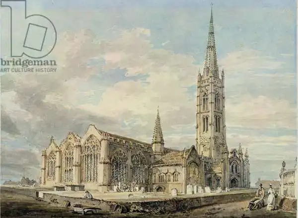 Turner, William: North-east View of Grantham Church, Lincolnshire