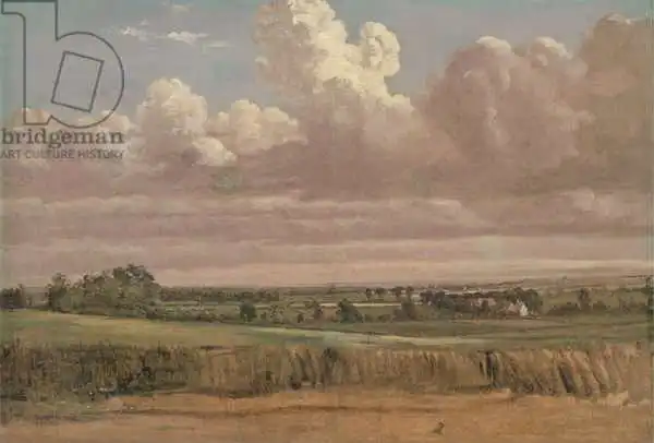 Constable, John: Landscape with Wheatfield