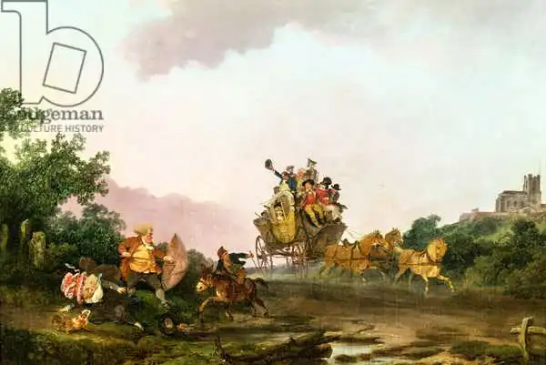 Loutherbourg, Philippe: Revellers on a Coach, c.1785-90