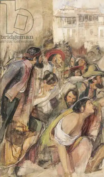 Lewis, John Frederick: Study for the Proclamation of Don Carlos, c.1834-28