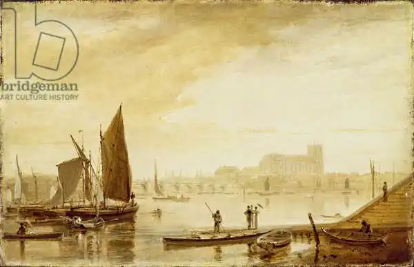 Daniell, William: Westminster Bridge and Abbey