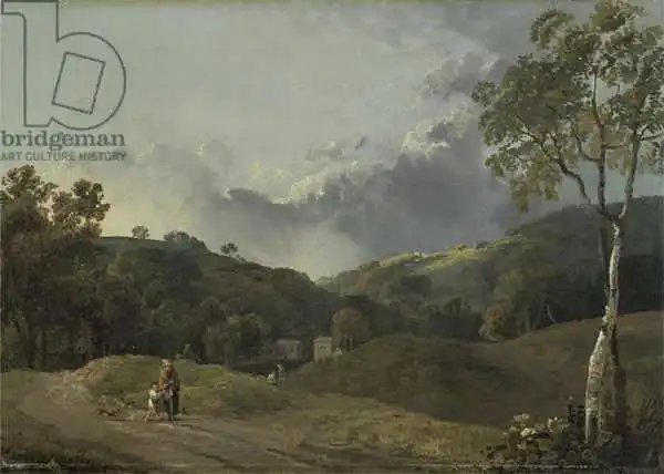 Barret, George, the elder: Landscape with Cottagers