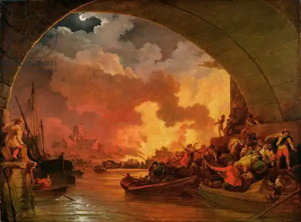 Loutherbourg, Philippe: The Great Fire of London