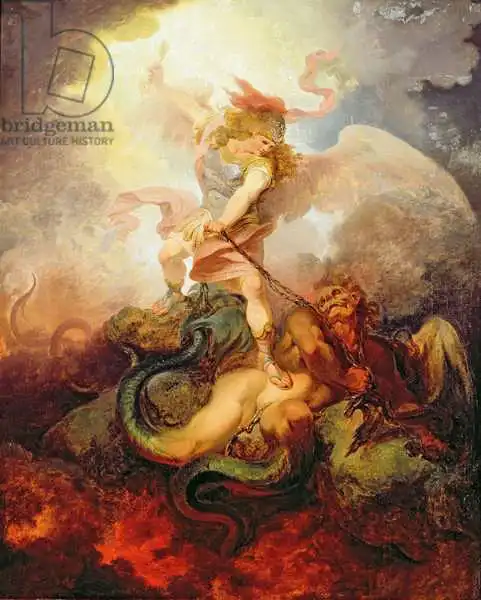 Loutherbourg, Philippe: The Angel Binding Satan