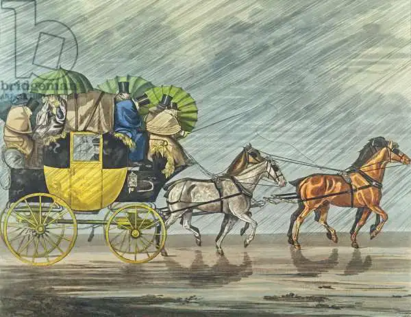 Alken, Henry Thomas: A Bath Coach, aquatinted by George Hunt (fl.1820-40) published 1820