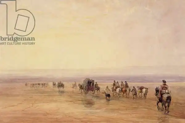 Cox, David: On Lancaster Sands, Sunset (Crossing Lancaster Sands)