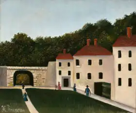 Rousseau, Henri: Gate and three houses