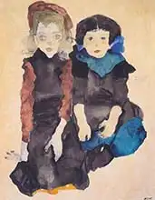 Schiele, Egon: Two girls