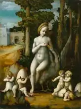 Bacchiacca, Francesco Ubertini (ml.): Leda and the Swan