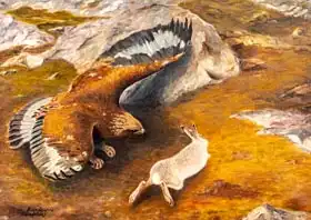 Liljefors, Bruno: Eagle and hare