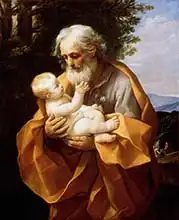 Reni, Guido: Saint Joseph with Baby Jesus