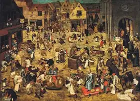 Brueghel, Pieter, the younger: The Battle between Carnival and Lent
