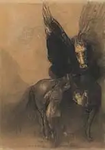 Redon, Odilon: Pegasus and Bellerophon