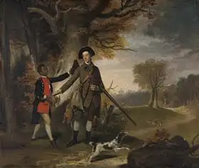 Zoffany, Joseph Johan: The Third Duke of Richmond (1735-1806) out Shooting with his Servant