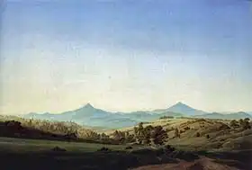 Friedrich, Caspar David: Bohemian Landscape with Mount Milleschauer