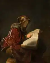 Rembrandt, van Rijn: Old Woman Reading, Probably the Prophetess Anna
