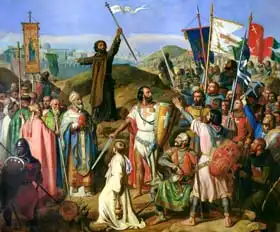 Schnetz, Jean-Victor: Procession of Crusaders around Jerusalem July 14, 1099