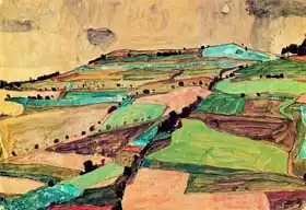 Schiele, Egon: Field near Cesky Krumlov