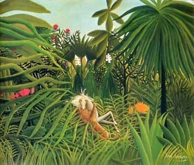 Rousseau, Henri: Jaguar Attacking a Horse