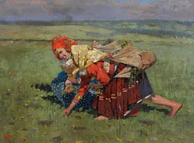 Uprka, Joza: On the field