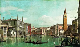 Canaletto, Giovanni: The Grand Canal, Venice, looking southeast, with the Campo della Carità to the right 