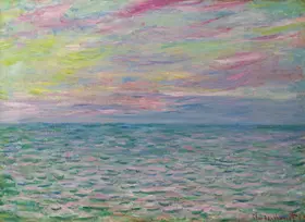 Monet, Claude: Sunset at Pourville, open sea
