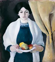 Macke, August: Portrait with apples