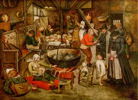 Brueghel, Pieter, the elder: Kitchen Interior