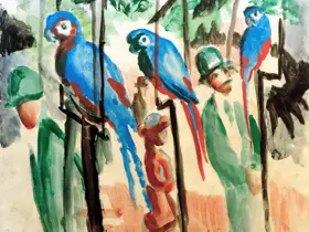 Macke, August: Visit to the Parrot Pavilion