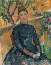 Cézanne, Paul: Madame CA?zanne, Hortense Fiquet 1850–1922, in the Conservatory
