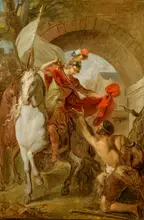 Galloche, Louis: Saint Martin Sharing his Coat with a Beggar