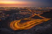Hamed, Oman: Sunset from Muscat