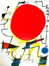 Miró, Joan: The red sun