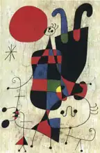 Miró, Joan: Figure with a dog