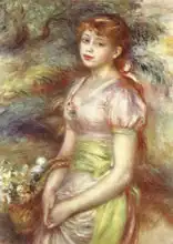 Renoir, Auguste: Young girl with a basket of flowers