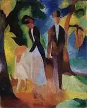 Macke, August: People at the blue lake