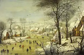 Brueghel, Pieter, the elder: Winter landscape with traps for birds