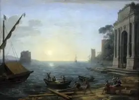 Lorrain, Claude: Harbor on the morning sun