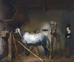 Borch, Gerard: Horse stall