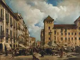 Alsina Marti, Ramon : Landscape "Els Encants Vells de Barcelona"