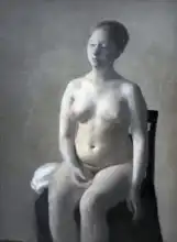 Hammershøi, Vilhelm: Sitting nude