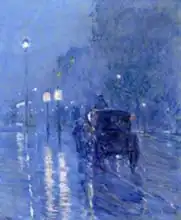 Hassam, Childe: Rainy midnight