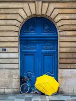 Amro: Blue Door, Yellow Umbrella