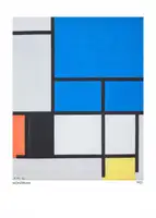 Mondrian, Piet: Composition with Large Blue Plane, Red, Black, Yellow, and Gray 1921