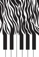 Manovski, Sarah: Zebra Piano print black and white