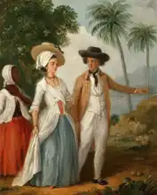 Brunias, Agostino: Planter with his wife and maid