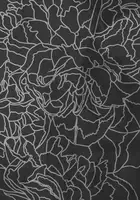 Manovski, Sarah: Abstract black white peony line art