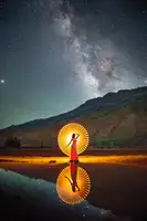 Hegden, R Arun: Light painting under the milkyway