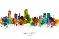 Tompsett, Michael: Wellington New Zealand Skyline
