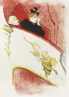 LAUTREC, TOULOUSE: Balcony With a Gilded Grotesque Mask (1894)